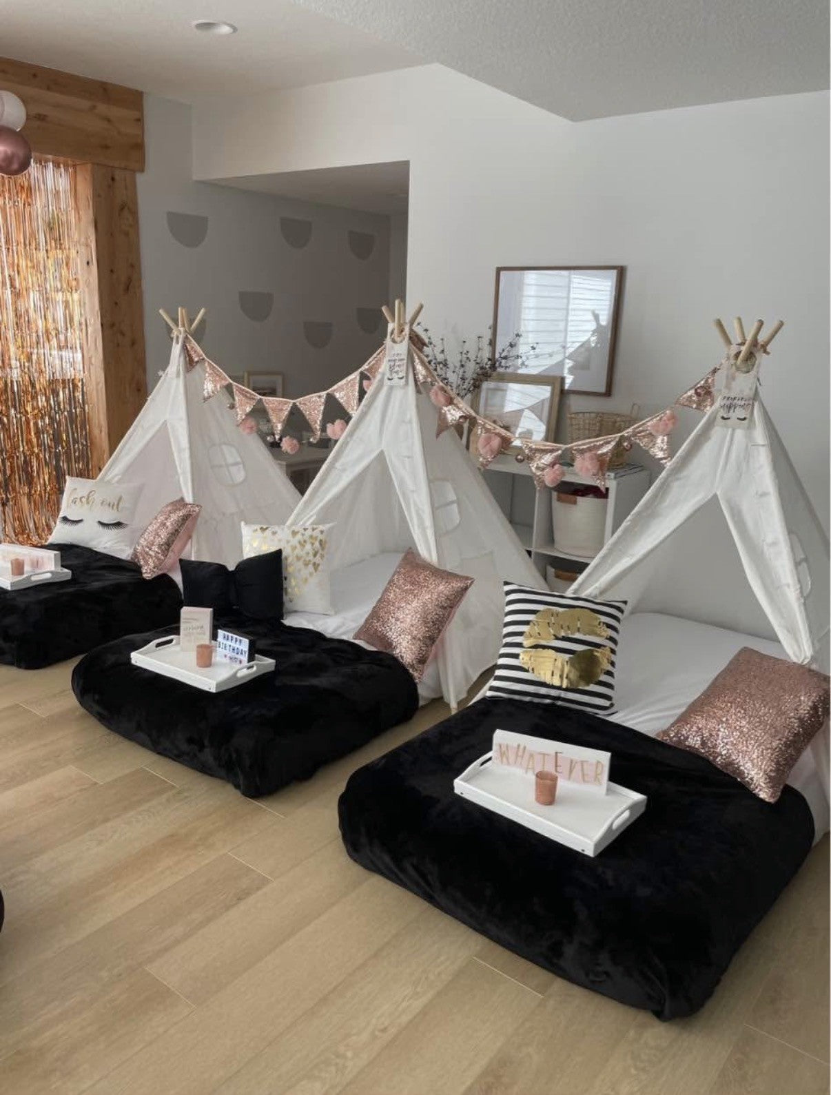 Rose Gold Sleepover Party
